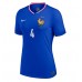 Maillot de foot France Dayot Upamecano #4 Domicile vêtements Femmes Europe 2024 Manches Courtes